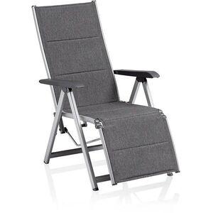 Kettler Basic Plus Padded alumínium relaxációs szék, ezüst/antracit kép
