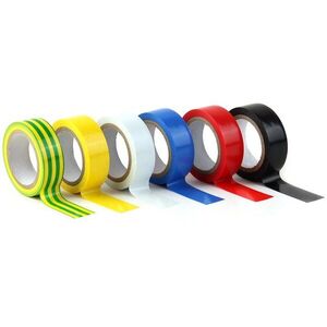 AMIO szigetelőszalag 15 mm × 5 m színes, 6 darabos készlet kép