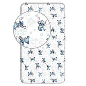 Jerry Fabrics Lilo és Stitch - Ohana lepedő, fehér, 90×200×25 cm kép