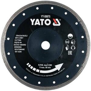 Yato gyémánt vágókorong 230 × 22, 2 × 2 mm kép