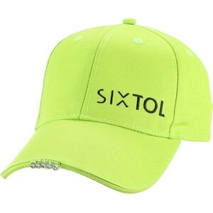 SIXTOL B-CAP baseballsapka LED világítással, 25 lm, tölthető, USB, univerzális méret, fluoreszkáló zöld kép