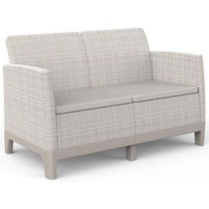 Keter Scandi Forma 2 Seaters Sofa, Pebble Grey/Soft beige kép