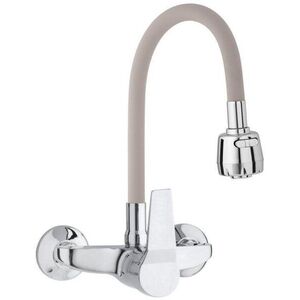 DuraHome Mosogató csaptelep, EMAS 50479, fali, bézs kép