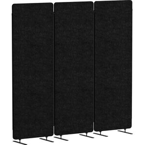 AlzaErgo Panel S11 Silent Stand Max 180×60 cm, 3 db - fekete kép