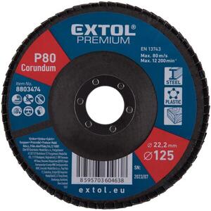 EXTOL PREMIUM 8803474 Lamellás csiszolókorong, korund 125mm, P80 kép