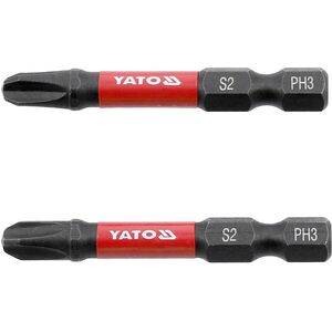 YATO ütvecsavarozó bitek 1/4" × 50 mm PH3, 2 darab YT-78042 kép