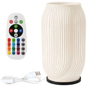 Verk 12449 Dekorativní LED RGB váza s osvětlením 2 v 1, dálkové ovládání, bílá kép