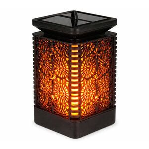 Verk 12388 Solární LED zahradní lampion závěsný se senzorem soumraku 15 × 9 cm, černý kép