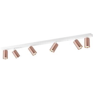 IMMAX PUNTO-6 mennyezeti fali lineáris 6 fejes, GU10, 119 cm, réz/rózsaarany + fehér kép