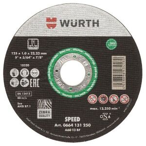 WÜRTH Speed Plus 125 × 22, 2 × 1, 6 mm vágókorong kép