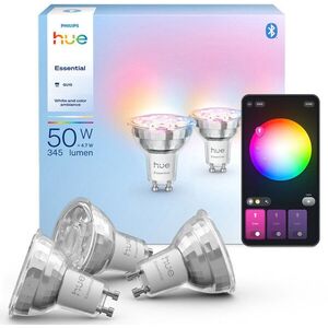 Philips Hue Essential White and Color Ambiance 4, 7 W, 345 lm, GU10, 3 db kép