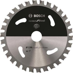 Bosch fűrészlap Standard for Steel akkumulátoros fűrészekhez 136×1, 6/1, 2×20 T30 2.608.837.746 kép