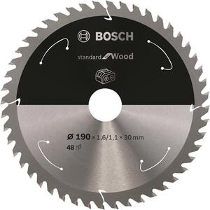 BOSCH Fűrészlap Standard for Wood akkumulátoros fűrészekhez 190 × 1, 6/1, 1 × 30 T48 2.608.837.710 kép