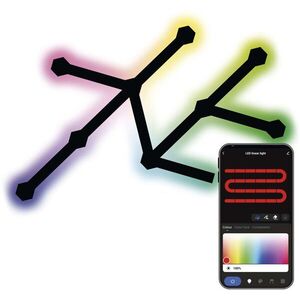 EMOS GoSmart Lines LED lámpatest, fekete, 9 részes, 34 W, RGBIC, dimmelhető, WiFi kép