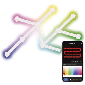 EMOS GoSmart Lines LED lámpatest, fehér, 9 részes, 34 W, RGBIC, dimmelhető, WiFi kép