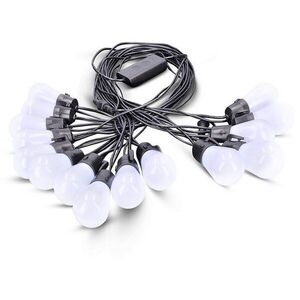 Aca Lighting Smart LED party fényfüzér, 10 W, RGB, Bluetooth, 15 izzó, 14 m + 6 m, IP44 kép