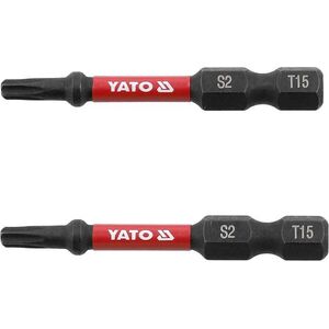 YATO ütvecsavarozó bitek 1/4" × 50 mm T15, 2 darab YT-78052 kép