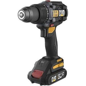 CAT AKU 18V Brushless Set fúrógép + 4 A-es DX1100 gyorstöltő (2 × 2 Ah) kép