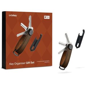 ORBITKEY Key Organiser Crazy Horse + Multitool V2 Set, Oak Brown kép