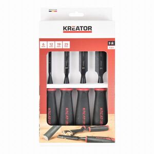 KREATOR KRTH23709 Fafaragó véső készlet, 4 db kép