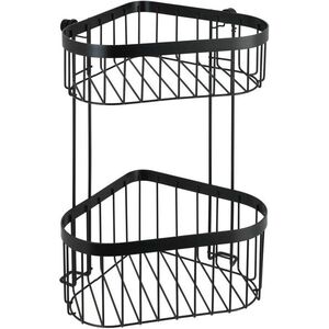 WENKO Classic Plus - sarokba, fekete, kétszintes kép