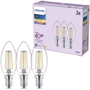 Philips Classic B35, E14, 40 W, meleg fehér, 3 darab kép