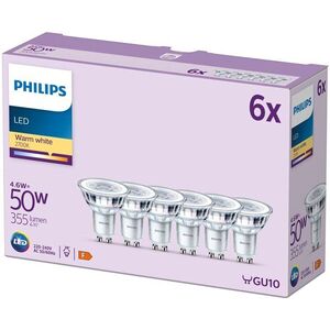 Philips Classic GU10, 50 W, meleg fehér, 6 darab kép