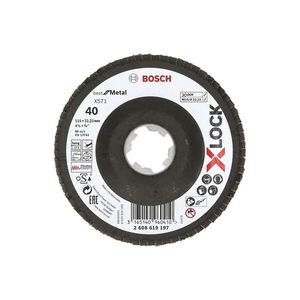 BOSCH 2608619197, X571, Best for Metal X-LOCK fíber legyezőtárcsa, hajlított változat, Ø 115, G 40 kép