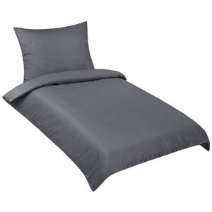 Bellatex LUX 91/046 UNI pamut ágynemű, sötétszürke, 140×200 + 70×90 cm kép