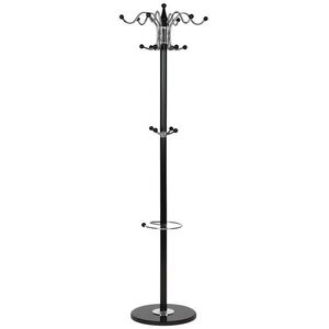 ModernHome VKY-6301 Ruhatartó állvány, 16 kampó, 172 cm, fekete kép