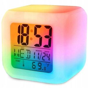 Verk 01111 LED-es ébresztőóra Chameleon, 7 szín kép