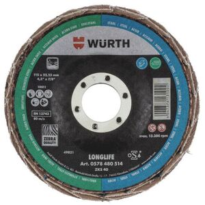 WÜRTH Longlife Lamellás csiszolókorong, 125 mm, G60 kép