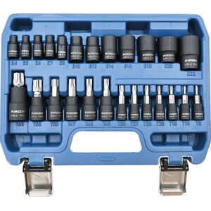 KUNZER Torx és E-Torx bit-dugókulcs készlet, 1/2", 3/8", 1/4" meghajtóval kép