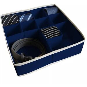 ORDINETT fiókrendszerező, 30, 5 × 30, 5 × 10 cm, szövet, kék kép