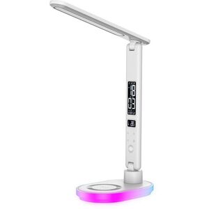 WILIT UL-U20 LED asztali lámpa, vezeték nélküli töltés, 10 W, RGB base kép
