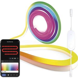 EMOS GoSmart Hajlítható RGBIC NEON LED szalag, fehér, dimmelhető, Wi-Fi, 3 m, 23 W kép