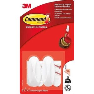 3M Command 17082, műanyag, fehér, 2 db kép