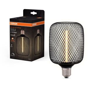 OSRAM LED mennyezeti lámpa, E27 SQUARE BLACK, szalma felhasználásával készült, meleg fehér fény, szabályozható kép
