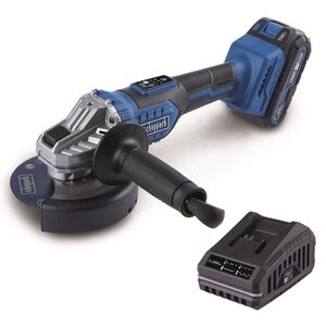 SCHEPPACH AKU 20V IXES sarokcsiszoló, töltő BC-AG125-X-SET S (1 × 2 Ah) kép