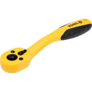 VOREL Racsnis hajtószár, 1/4", 155 mm, hajlított, műanyag bevonat kép