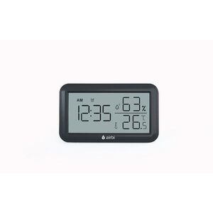 Airbi INDOOR - Szobahőmérő és páratartalom-mérő órával - fekete kép