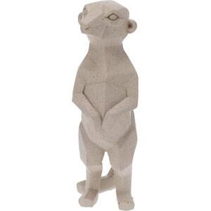 H&L geometrikus szurikáta figura, 27 cm, bézs kép