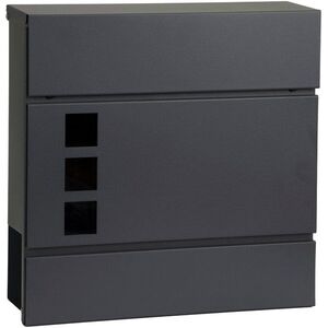 ModernHome HPB932-8 Postaláda újságtartóval, horganyzott acél, antracit kép