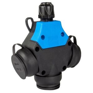 TP electric háromfázisú gumi hármas elosztó, francia aljzatok, 1×16 A / IP54, 250 V, kék kép