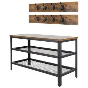 Ruhhy 27037 cipőtartós ülőpad fali akasztóval, 73 cm kép