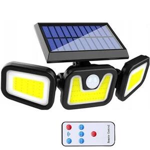 VERK 12282 Napelemes lámpa, mozgásérzékelős, 103 COB LED, IP67, 2400 mAh kép