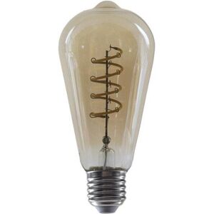 Diolamp Spiral Filament LED izzó, borostyánsárga, ST64, 4 W/ 230 V/ E27/ 1800 K/ 270 lm/ 360°/ dimmelhető kép