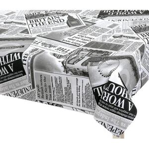 BELLATEX EMA 566 100 × 100 cm, újság design, fekete-fehér kép