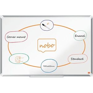 NOBO Premium Plus zománcozott, 90 x 60 cm, fehér kép