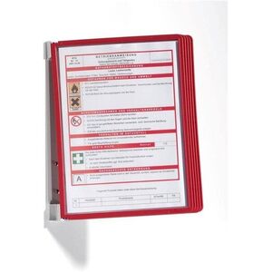 DURABLE Vario Wall 5 Fali irattartó, 5 zsebbel, A4, piros kép